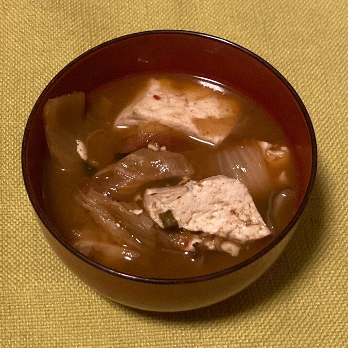 うちの味噌汁　簡単豆腐チゲ